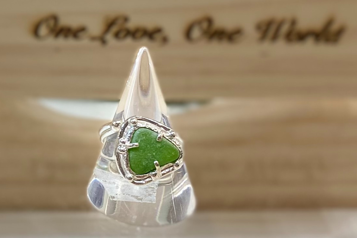 Seaglass ring SV925 (free size)の画像