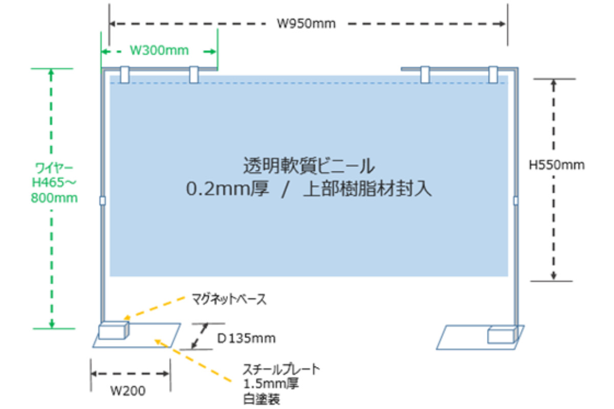 飛沫防止シート　卓上用スタンドタイプの画像