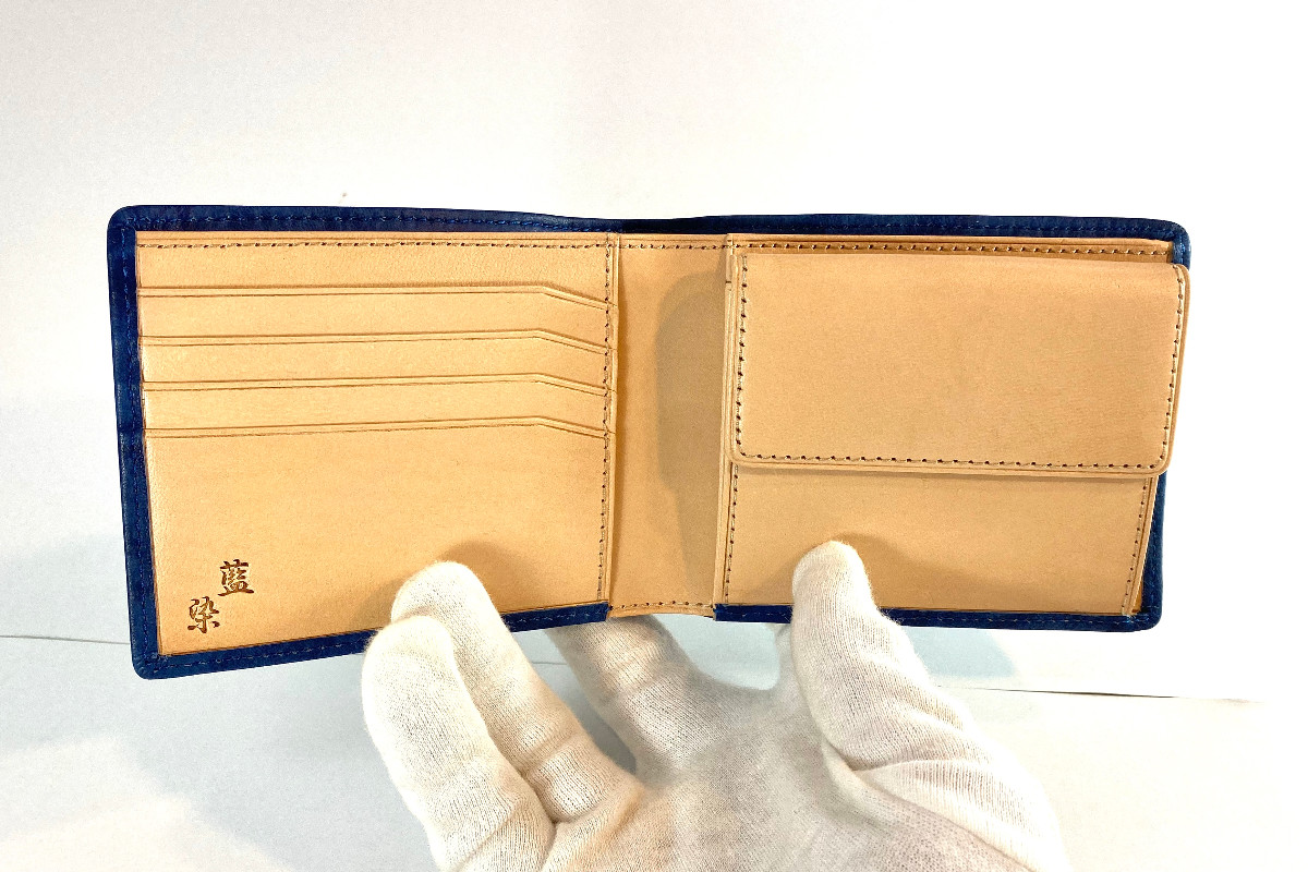 藍染め二つ折り財布 | 株式会社三和袋物 | 台東区産業フェア オンライン